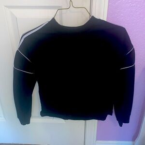 black and white cropped sweater